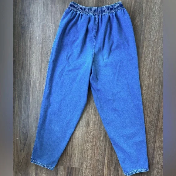 VINTAGE BRISTOL BLUES Elastic Waist Denim Jeans Western Retro | Size 10 (vtg 14) - Picture 10 of 11